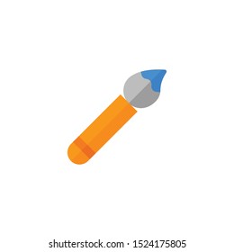 brush icon in flat style isolated. Vector Symbol illustration.