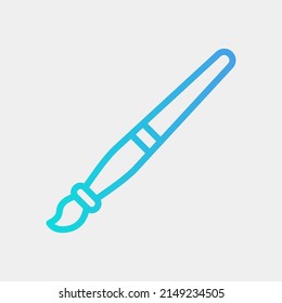Icono de pincel en estilo gradiente, uso para presentación de aplicación móvil del sitio web