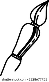 
Icono de pincel. Icono de vector dibujado a mano.