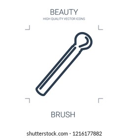 brush icon. high quality line brush icon on white background. from beauty collection flat trendy vector brush symbol. use for web and mobile