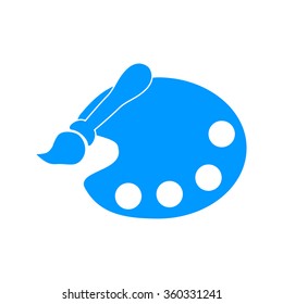 Brush Icon illustration. Design style eps 10
