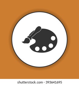 Brush Icon illustration. Design style eps 10