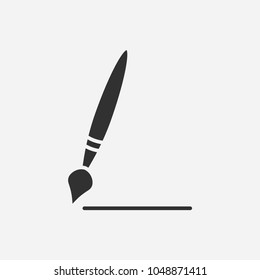 Brush icon illustration isolated vector sign symbol