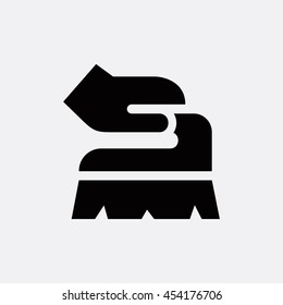 Brush icon illustration isolated vector sign symbol