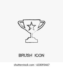 Brush  icon  illustration vector symbol