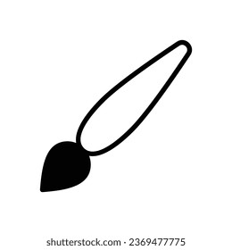 Brush icon isolate white background stock illustration.