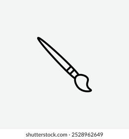 Icono del cepillo aislado en el fondo blanco.
