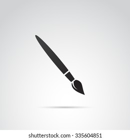 Brush icon isolated on white background. Vector art.