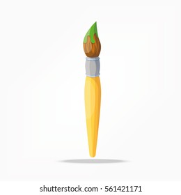 Brush icon isolated on white background. Vector logotype.
