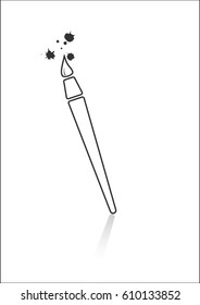 Brush icon isolated on white background. Vector Illustration