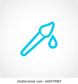Brush Icon Isolated on White Background