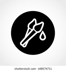 Brush Icon Isolated on White Background