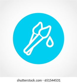 Brush Icon Isolated on White Background