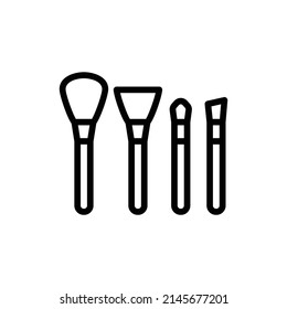 Icono de pincel. Diseño De Estilo De Arte De Línea Aislado En Fondo Blanco