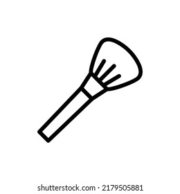 Brush Icon. Line Art Style Design Isolated On White Background