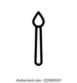 Brush icon line isolated on white background. Black flat thin icon on modern outline style. Linear symbol and editable stroke. Simple and pixel perfect stroke vector illustration