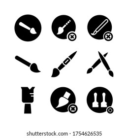 Pinselsymbol oder Logo einzeln auf Zeichensymbolen, Vektorgrafik - Kollektion von hochwertigen Vektorsymbol in schwarzem Stil
