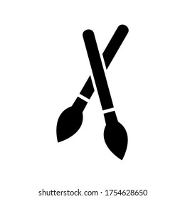 brush  icon or logo isolated sign symbol vector illustration - high quality black style vector icons
