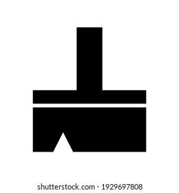 icono de pincel o logotipo símbolo de signo aislado ilustración vectorial de alta calidad estilo negro iconos vectoriales
