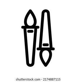 brush icon or logo isolated sign symbol vector illustration - high quality black style vector icons
