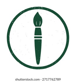 Vector del sello del logotipo del icono del cepillo en el fondo blanco
Icono de sello de Vector