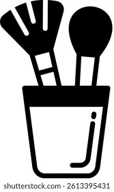 Brush Icon Mixed Vector Illustration