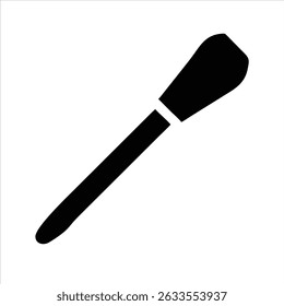 brush icon modern art illustration design black and white silhouette with bold outline 