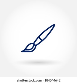 Brush icon. Modern line icon design. Modern icons for mobile or web interface. Vector illustration. 