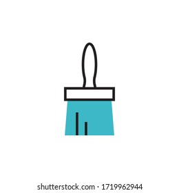icono de pincel vector moderno. aislado sobre fondo blanco