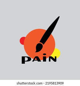 Icono de pincel en un fondo gris. Símbolo de pintura para el diseño de tu sitio web, logotipo, aplicación, interfaz de usuario. Ilustración vectorial, icono del logotipo vectorial.