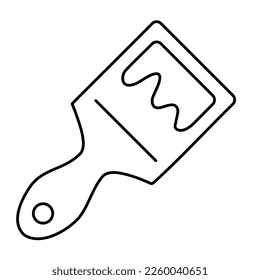 icono de pincel sobre fondo blanco, ilustración vectorial.
