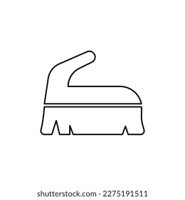 brush icon on a white background, vector illustration