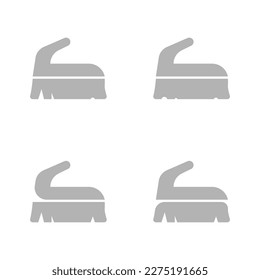 icono de pincel en fondo blanco, ilustración vectorial