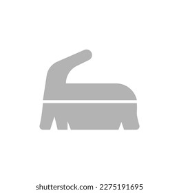 brush icon on a white background, vector illustration