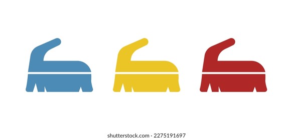 brush icon on a white background, vector illustration