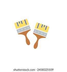 brush icon on a white background, vector illustration