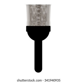 Brush icon on white background. Vector illustration.