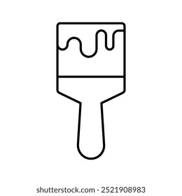 ícone pincel. Design de estilo de estrutura de tópicos isolado no plano de fundo branco