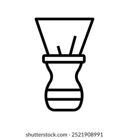 brush icon. Outline style design isolated on white background