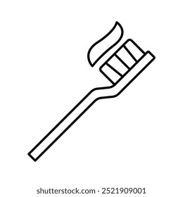 brush icon. Outline style design isolated on white background