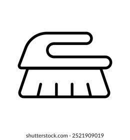 icono de pincel. Diseño de estilo de contorno aislado sobre fondo blanco