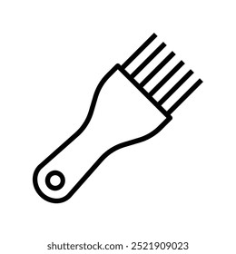 brush icon. Outline style design isolated on white background