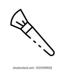 icono de pincel. Diseño de estilo de contorno aislado sobre fondo blanco