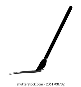 Brush icon. Paint symbol. Art background. Interior design. Creative element. Hand drawn. Vector illustration. Stock image.
