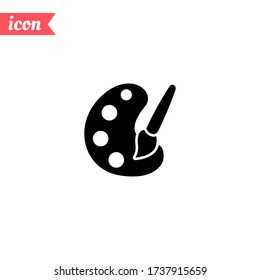 Icono de pincel. icono de pintura. Ilustración del vector EPS 10.