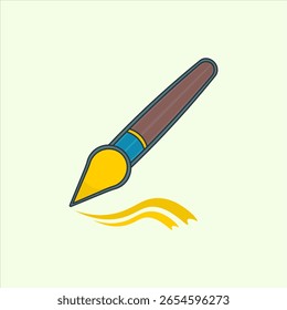 Icono del cepillo. icono relacionado con los Elementos de diseño. conveniente para el Sitio web, el App, las interfaces de usuario, el elemento, el estilo imprimible etc. del icono plano. diseño simple del Vector editable