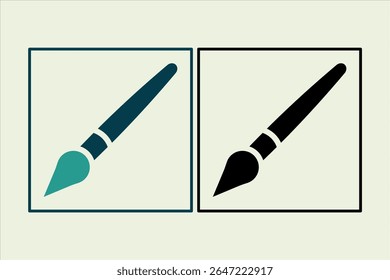 Brush icon. icon related to UI elements. suitable for web site, app, user interfaces,element, printable etc. solid icon style. simple vector design editable