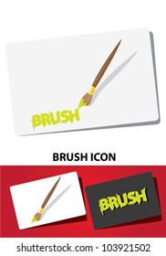 brush icon set. vector illustration.