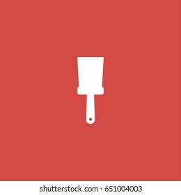 brush icon. sign design. red background