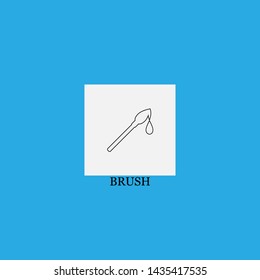 brush icon sign signifier vector